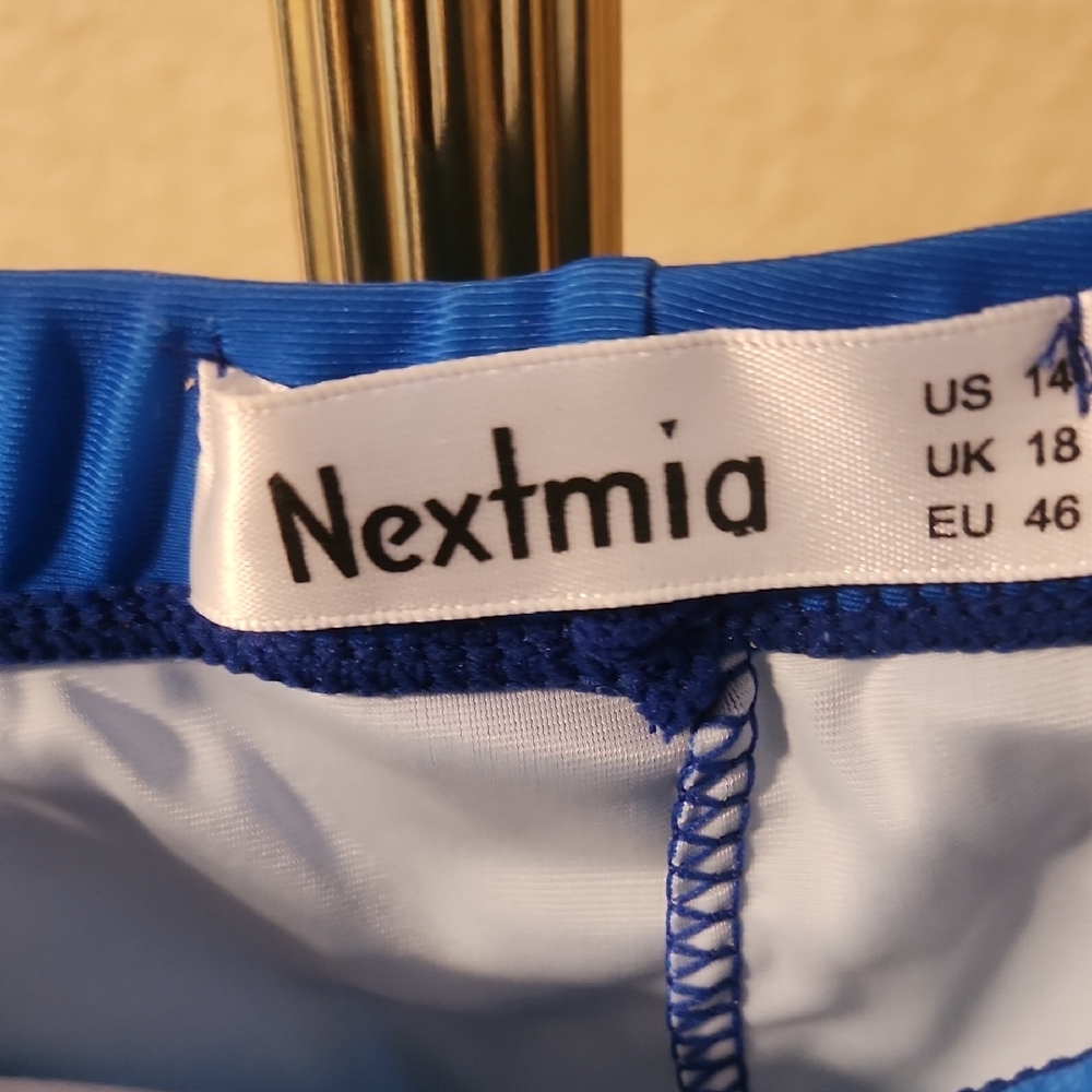 Next Green and Blue One Piece Swim Dress - Picture 5 of 7